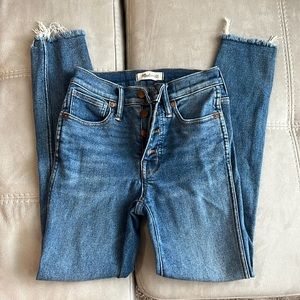 Madewell Jeans Cropped Button up